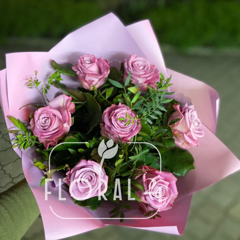 Букет розовых роз «Чудесная пора» 4