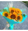 Букет с подсолнухами Жгучее солнце