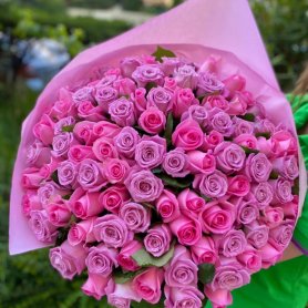 101 роза из двух сортов от интернет-магазина «Floral24» в Сочи