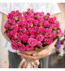 Букет розовых роз «Клубничные розы»